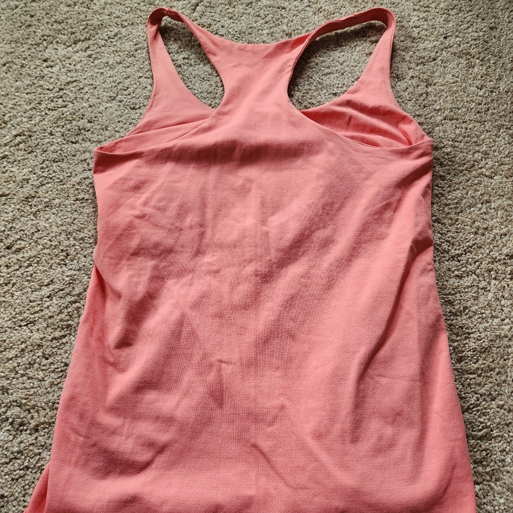 coral racerback tanktop built in bra